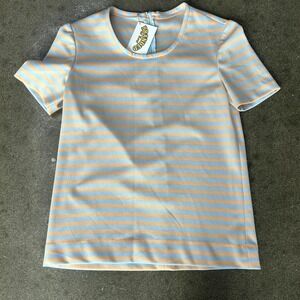 Vintage Striped Short Sleeve Size Small Single Stitch Top